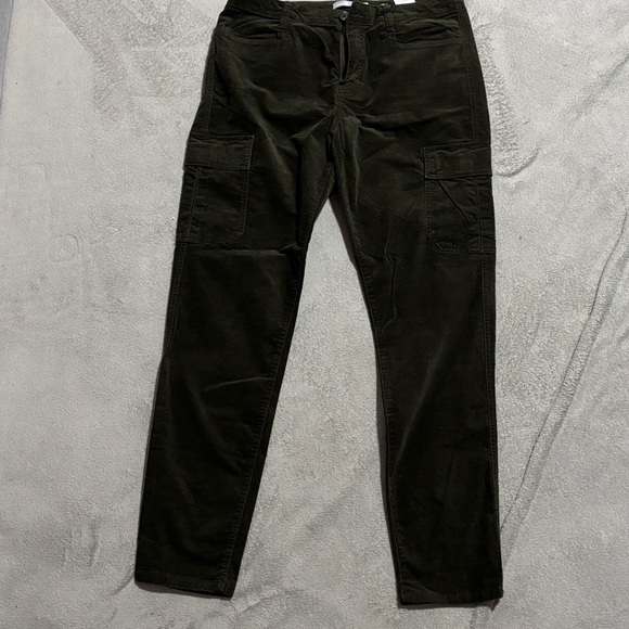 Vince Corduroy Skinny Cargo Pants - Olive - Picture 2 of 8